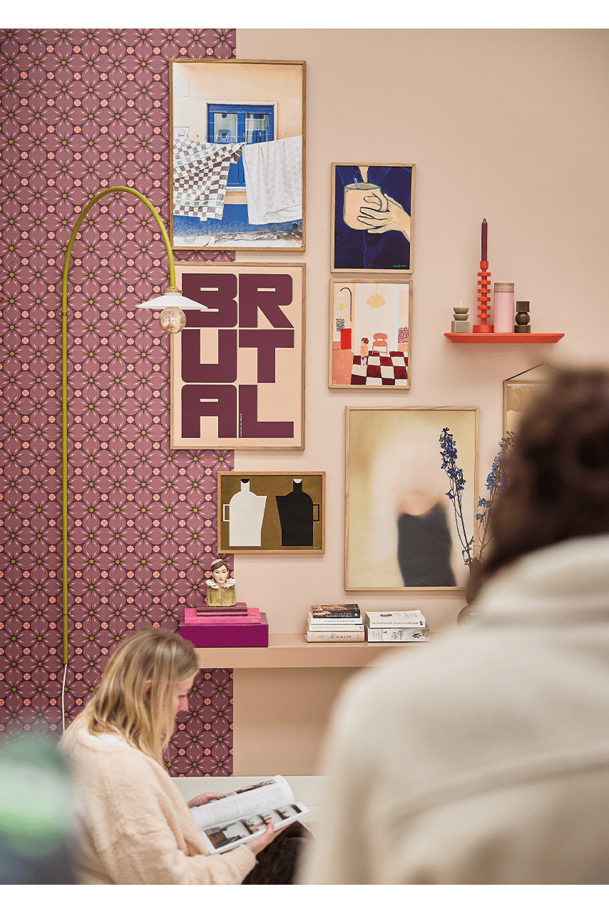 Behang Porto - Purper van Bibelotte | Kids Conceptstore Le Fanfare