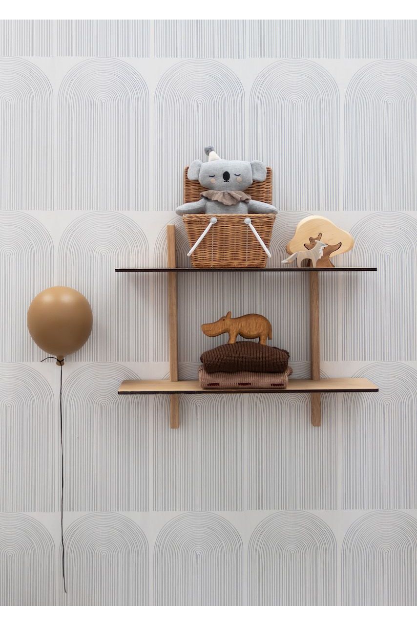 Behang Regenbogen - Denimblauw van Bibelotte | Kids Conceptstore Le Fanfare