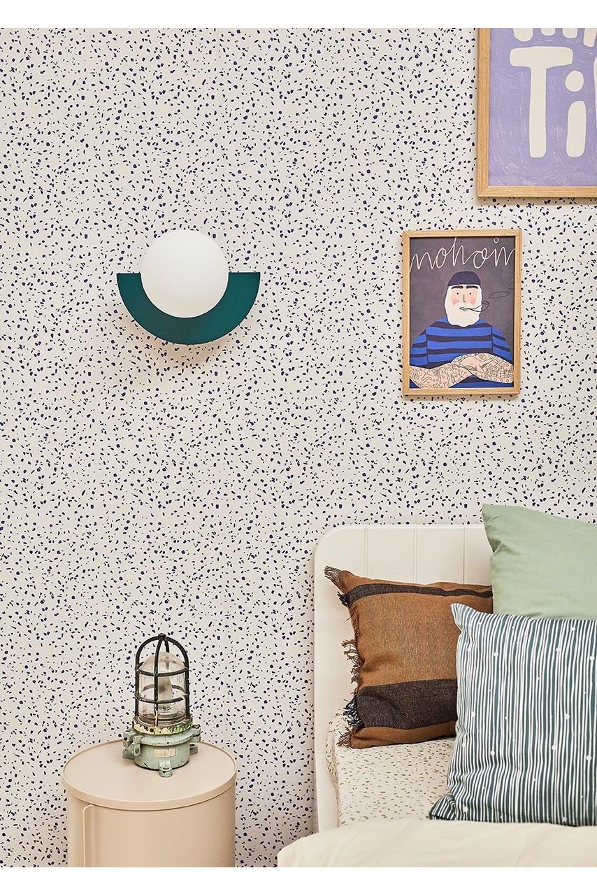 Behang Terrazzo - Kobalt van Bibelotte | Kids Conceptstore Le Fanfare
