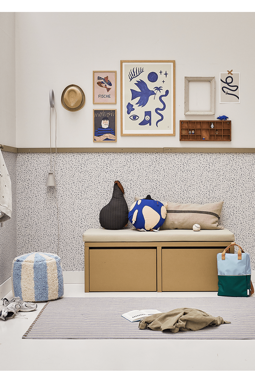 Behang Terrazzo - Kobalt van Bibelotte | Kids Conceptstore Le Fanfare