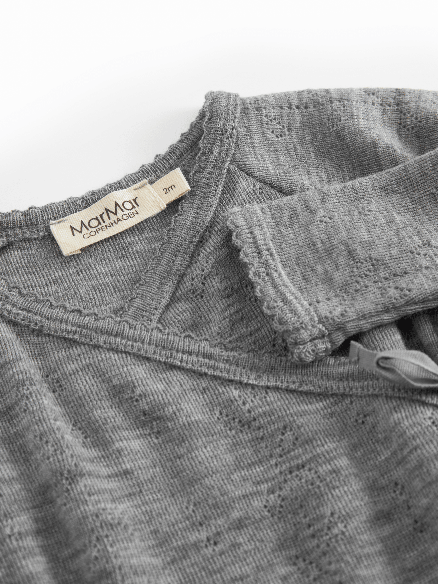 Belita | Wool Pointelle - Grey Melange van MarMar Copenhagen | Kids Conceptstore Le Fanfare