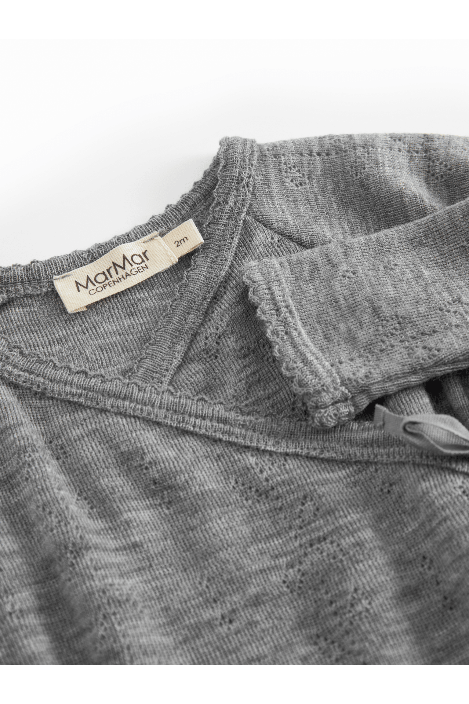 Belita | Wool Pointelle - Grey Melange van MarMar Copenhagen | Kids Conceptstore Le Fanfare