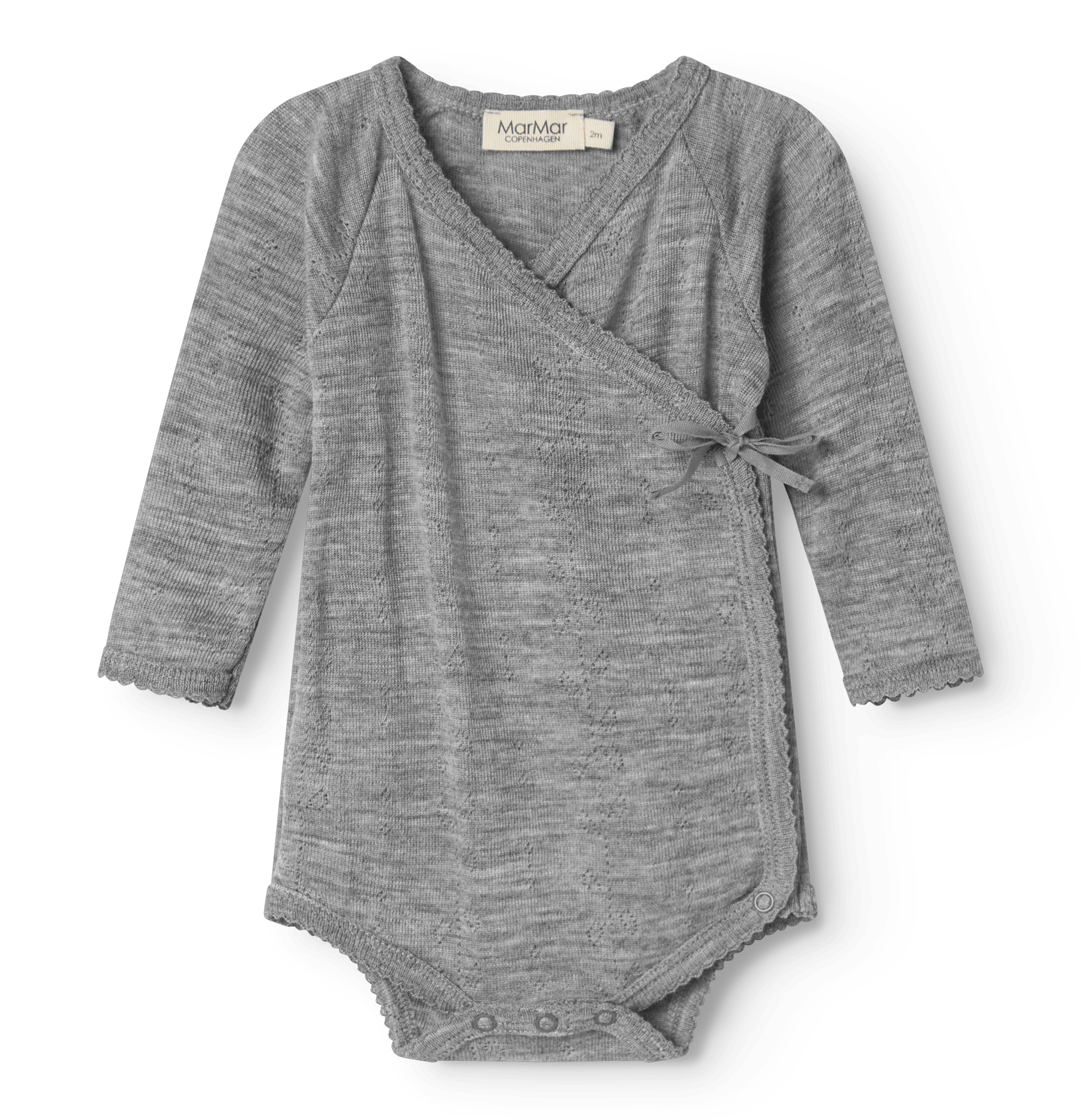 Belita | Wool Pointelle - Grey Melange van MarMar Copenhagen | Kids Conceptstore Le Fanfare