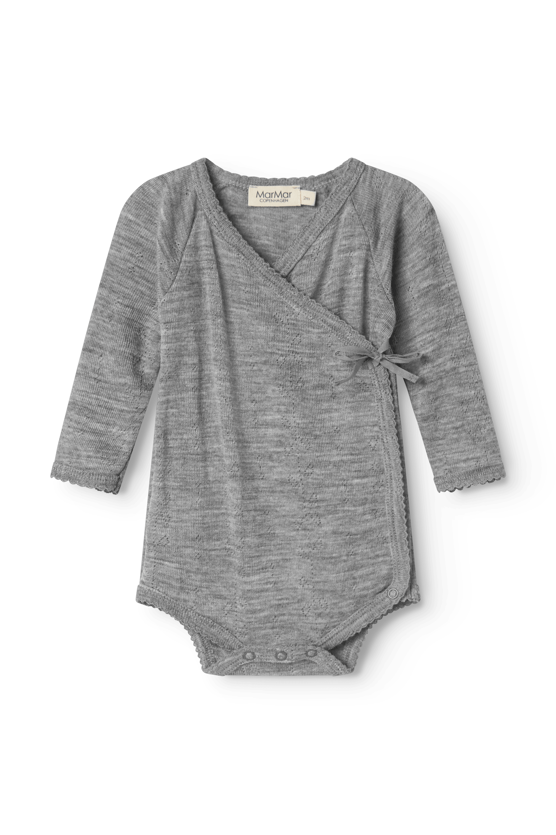 Belita | Wool Pointelle - Grey Melange van MarMar Copenhagen | Kids Conceptstore Le Fanfare