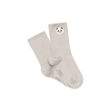 Bell Socks | Panda - Silver Grey van Donsje Amsterdam | Kids Conceptstore Le Fanfare