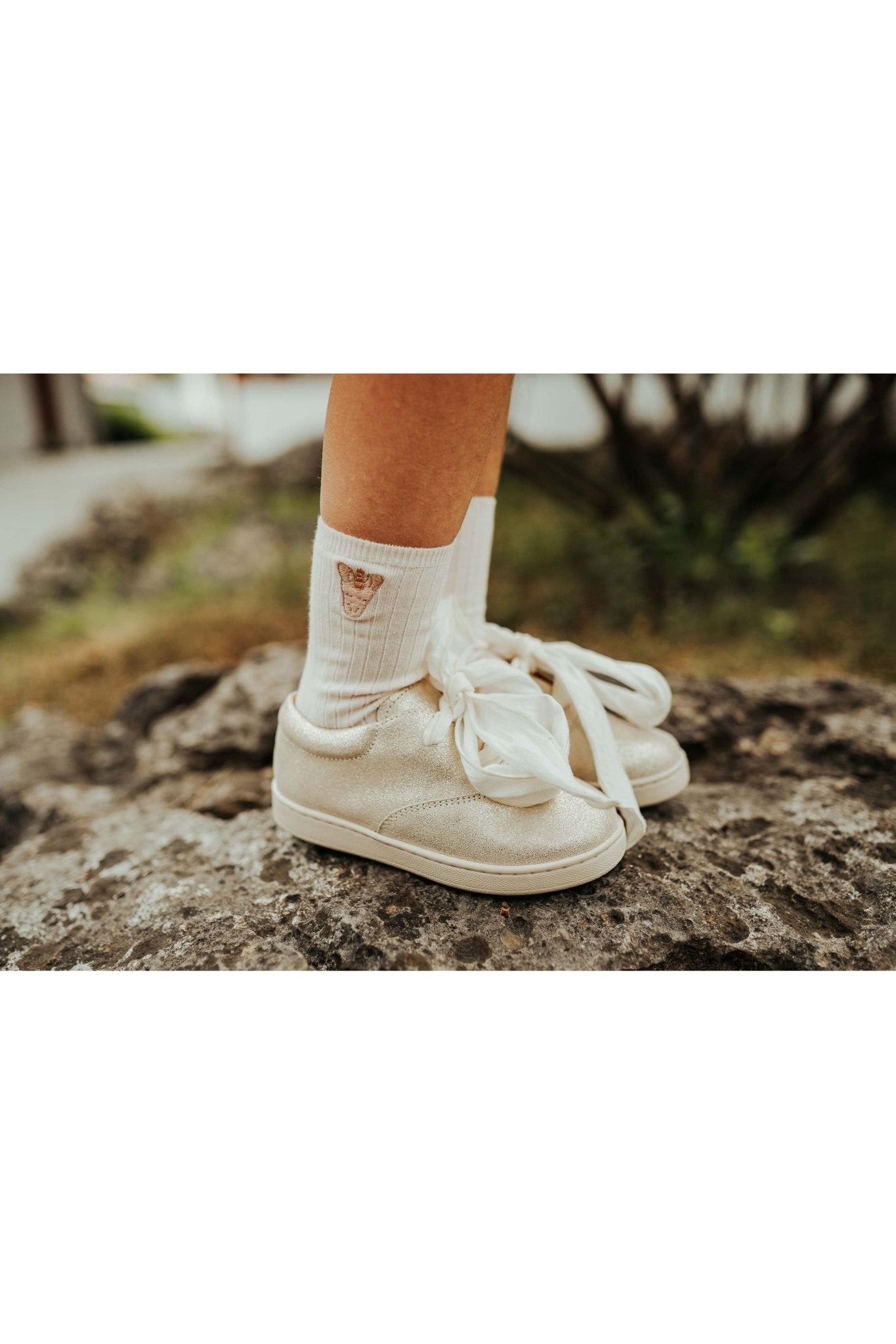 Bell Socks | Unicorn - Soft Powder van Donsje Amsterdam | Kids Conceptstore Le Fanfare
