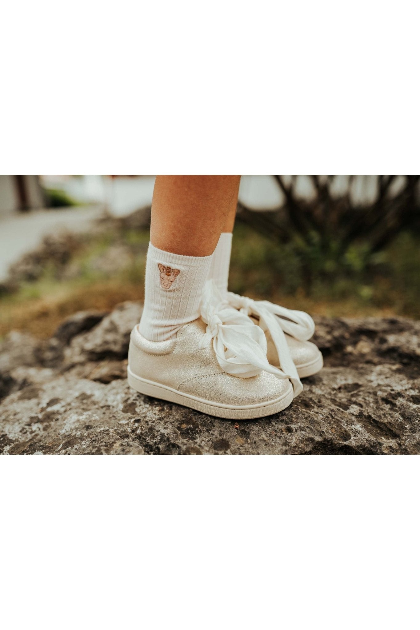 Bell Socks | Unicorn - Soft Powder van Donsje Amsterdam | Kids Conceptstore Le Fanfare