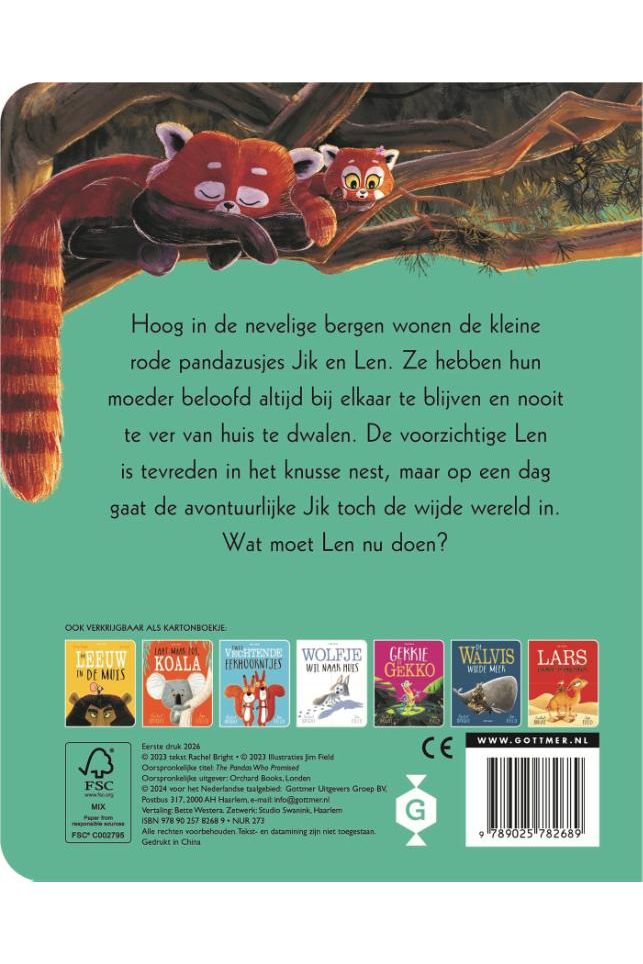 Beloofd is beloofd, kleine panda's (karton) - Rachel Bright & Jim Field van Gottmer | Kids Conceptstore Le Fanfare