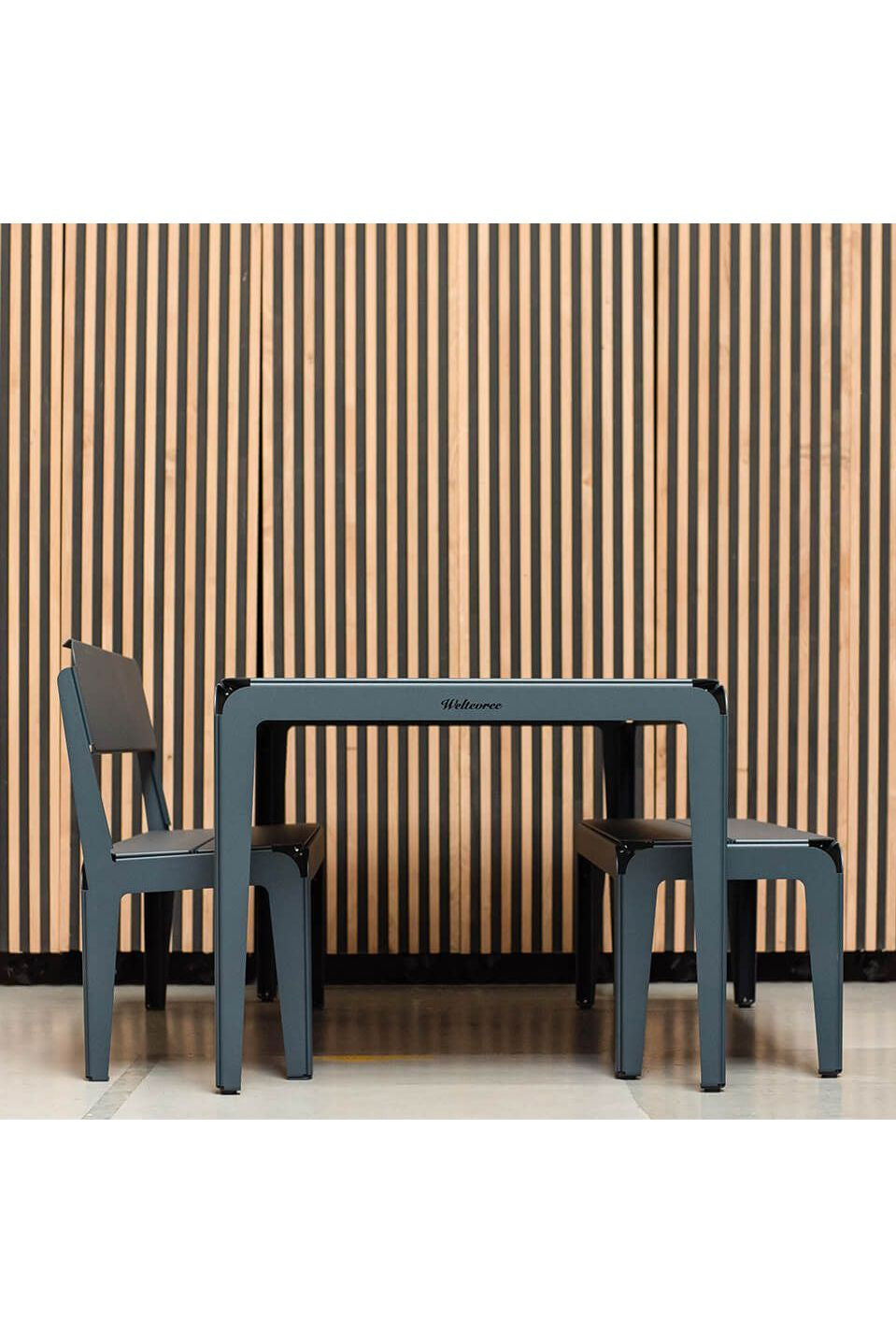 Bended Table - Grey Blue (180cm) van Weltevree | Kids Conceptstore Le Fanfare