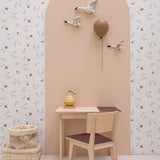 Behang Bloemenzee Groot - Bruin