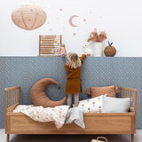 Behang Bloemenzee Mini - Blauw