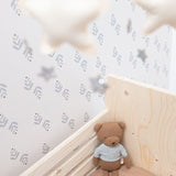 Behang Cappuccino - Blauw