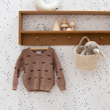 Behang Dottig - Donkerblauw