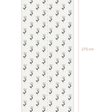 Behang Retro Bloem - Blauw