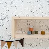 Behang Dottig - Donkerblauw