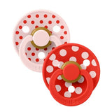 BIBS Studio Colour 2 pack Polka Anatom - Blossom/Candy van BIBS | Kids Conceptstore Le Fanfare