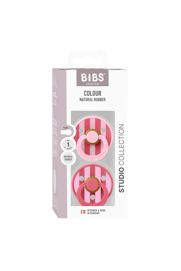 BIBS Studio Colour Block 2 pack - Baby Pink Coral mix van BIBS | Kids Conceptstore Le Fanfare