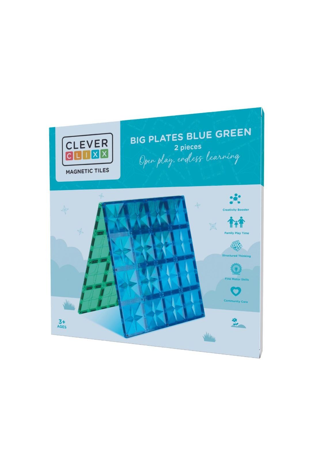 Big Plates Blue Green | 2 Stuks van Cleverclixx | Kids Conceptstore Le Fanfare