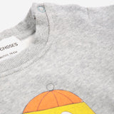 Bigtooth Lemon sweatshirt BB - Light Heather Grey van Bobo Choses | Kids Conceptstore Le Fanfare
