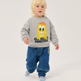 Bigtooth Lemon sweatshirt BB - Light Heather Grey van Bobo Choses | Kids Conceptstore Le Fanfare