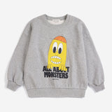 Bigtooth Lemon sweatshirt - Light Heather Grey van Bobo Choses | Kids Conceptstore Le Fanfare