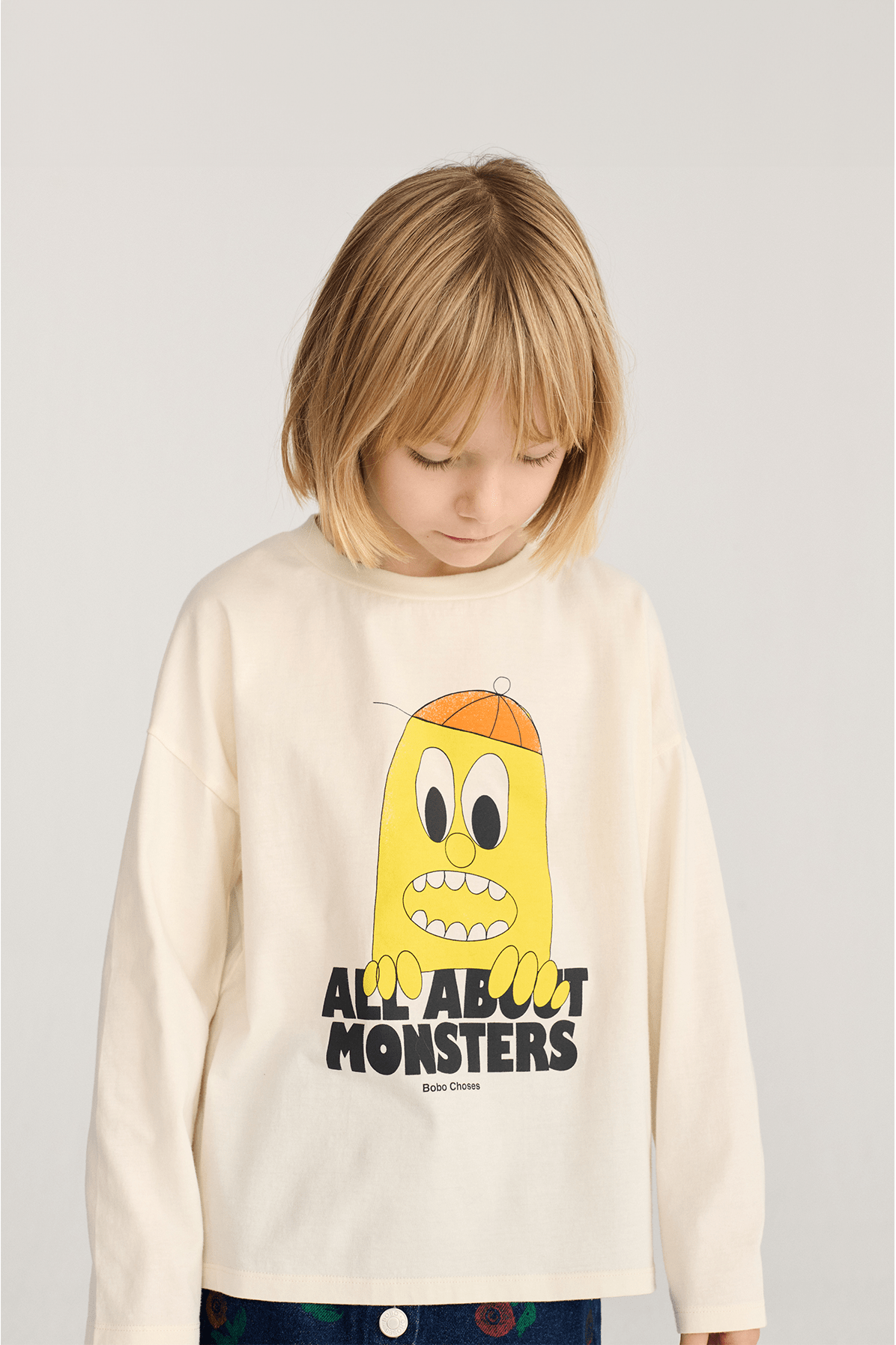 Bigtooth Lemon T-shirt - Offwhite van Bobo Choses | Kids Conceptstore Le Fanfare