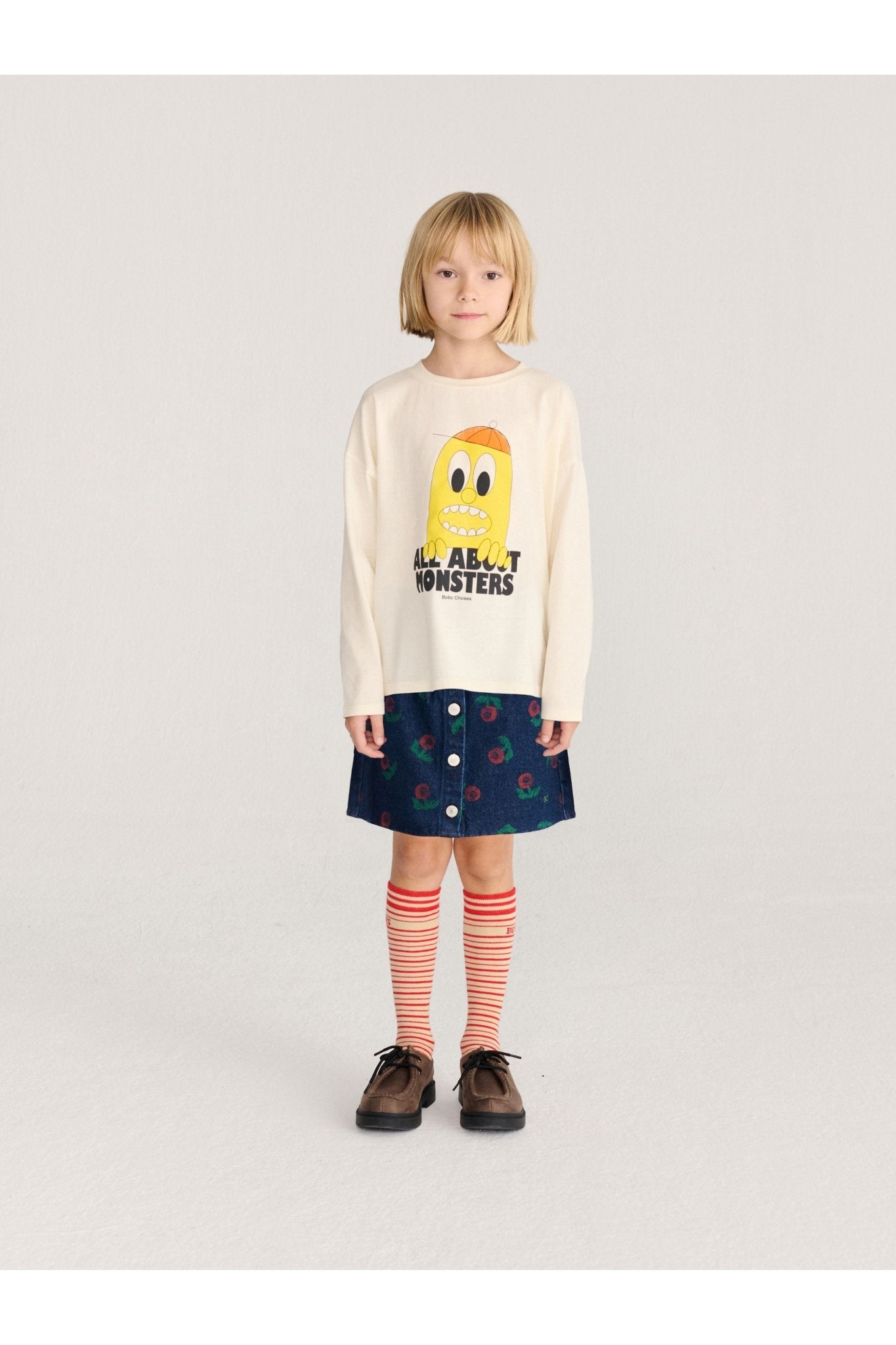 Bigtooth Lemon T-shirt - Offwhite van Bobo Choses | Kids Conceptstore Le Fanfare