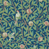 Bird & Pomegranate Wallpaper - Blue/Sage