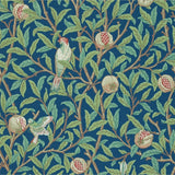 Bird & Pomegranate Wallpaper - Blue/Sage van Morris & Co | Kids Conceptstore Le Fanfare