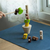 Blokken aan houten pen rijgen van Plan Toys | Kids Conceptstore Le Fanfare