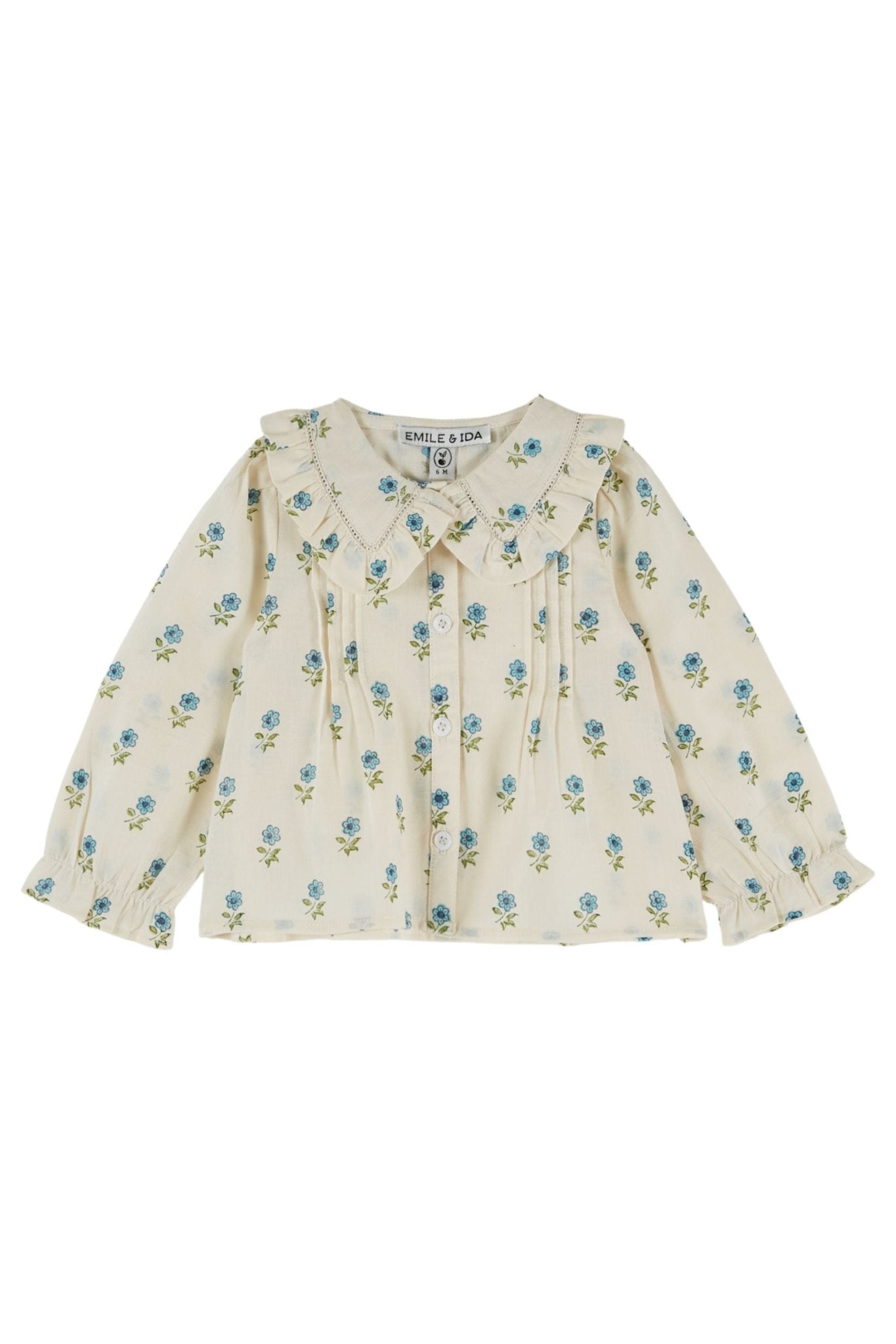 Blouse grand col block print - Scarlet van Emile et Ida | Kids Conceptstore Le Fanfare
