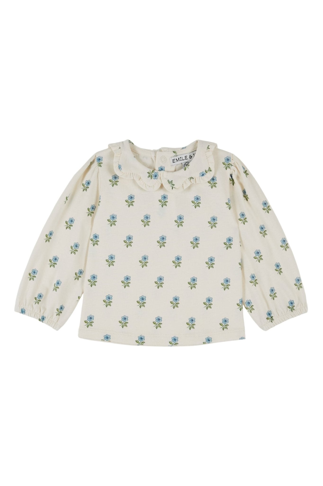Blouse jersey imp col fleur - Scarlet van Emile et Ida | Kids Conceptstore Le Fanfare