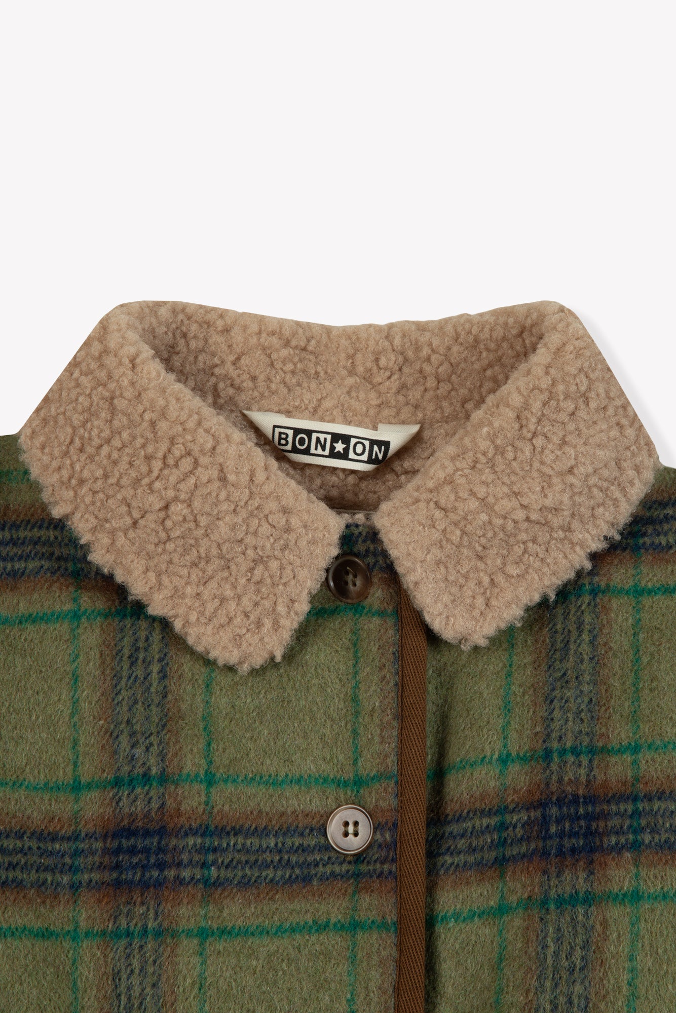 Blouson pierrot - Carreaux sunday van BONTON | Kids Conceptstore Le Fanfare