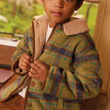 Blouson pierrot - Carreaux sunday van BONTON | Kids Conceptstore Le Fanfare