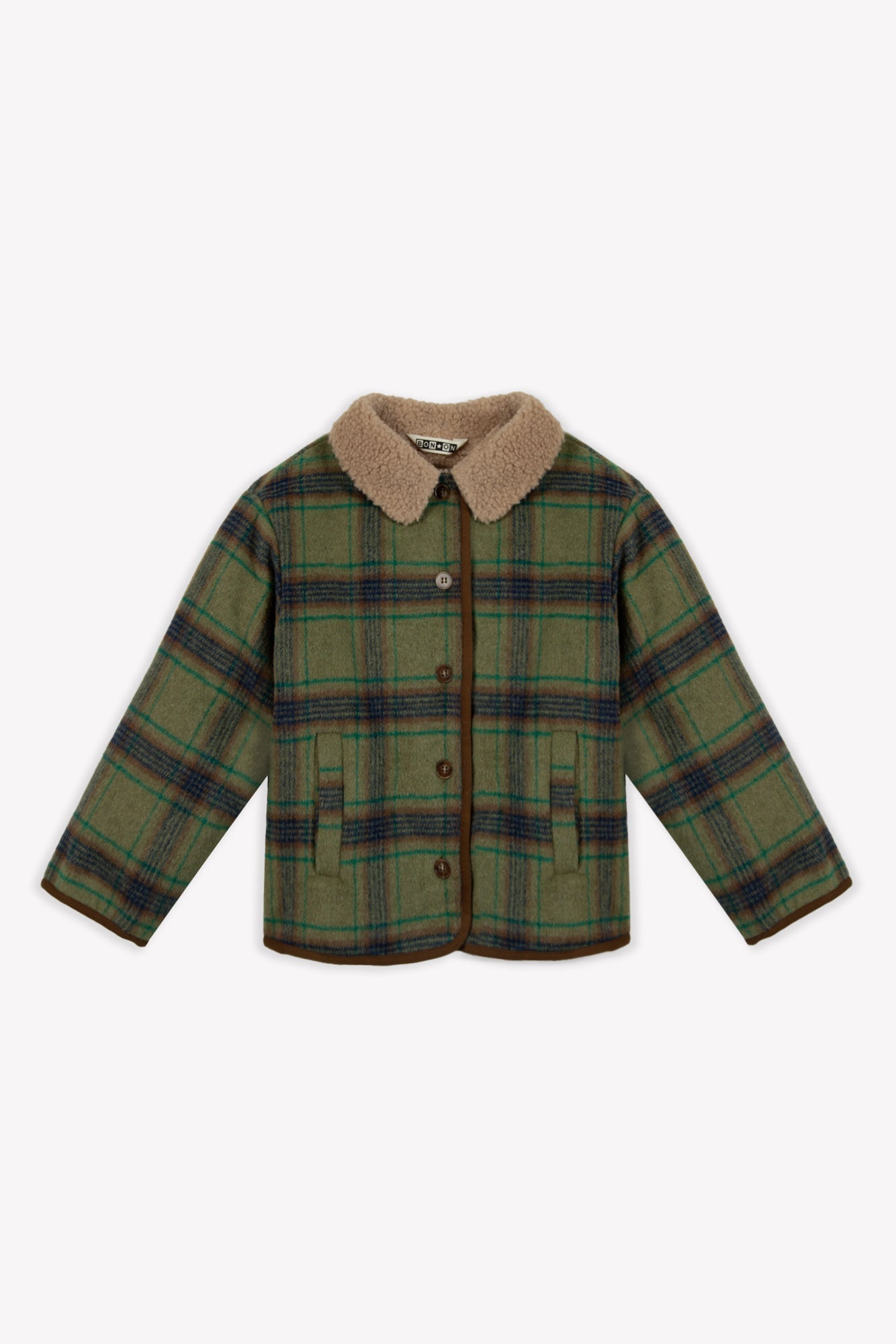 Blouson pierrot - Carreaux sunday van BONTON | Kids Conceptstore Le Fanfare