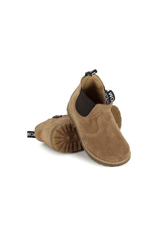 Bob zip boots - Velours - Tabac van POM D'API | Kids Conceptstore Le Fanfare
