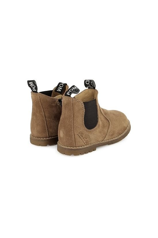 Bob zip boots - Velours - Tabac van POM D'API | Kids Conceptstore Le Fanfare