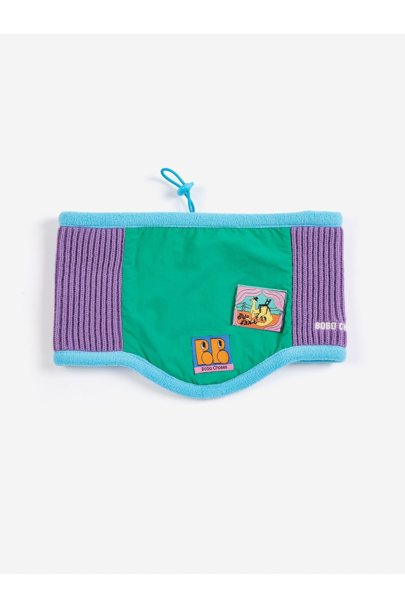 Bobo Choses color block neck warmer - Green van Bobo Choses | Kids Conceptstore Le Fanfare