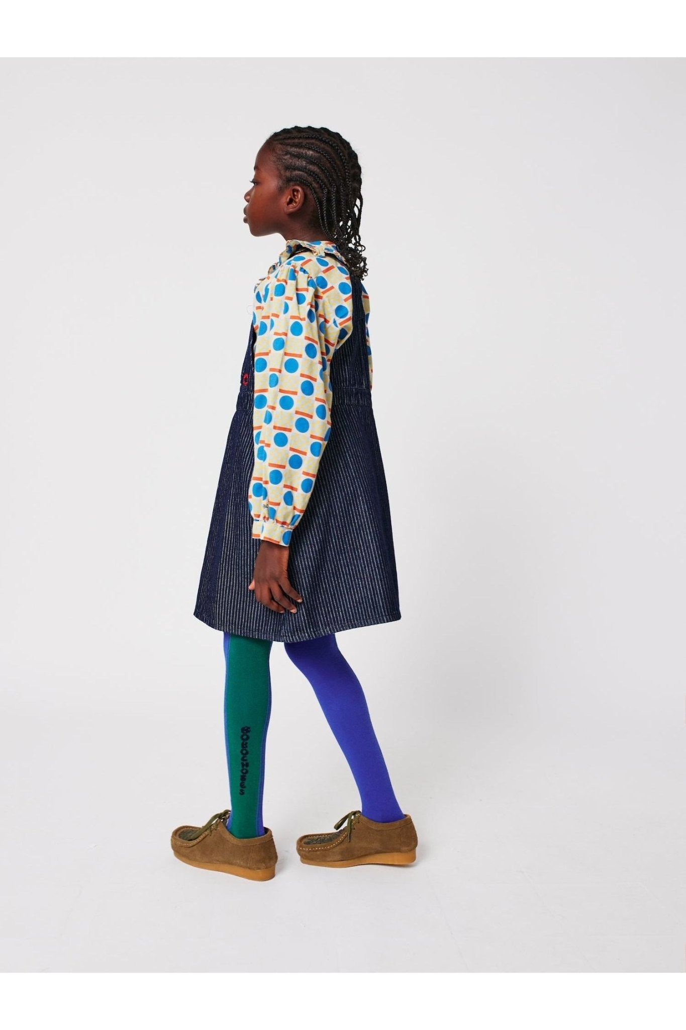 Bobo Choses color block tights Blue van Bobo Choses | Kids Conceptstore Le Fanfare
