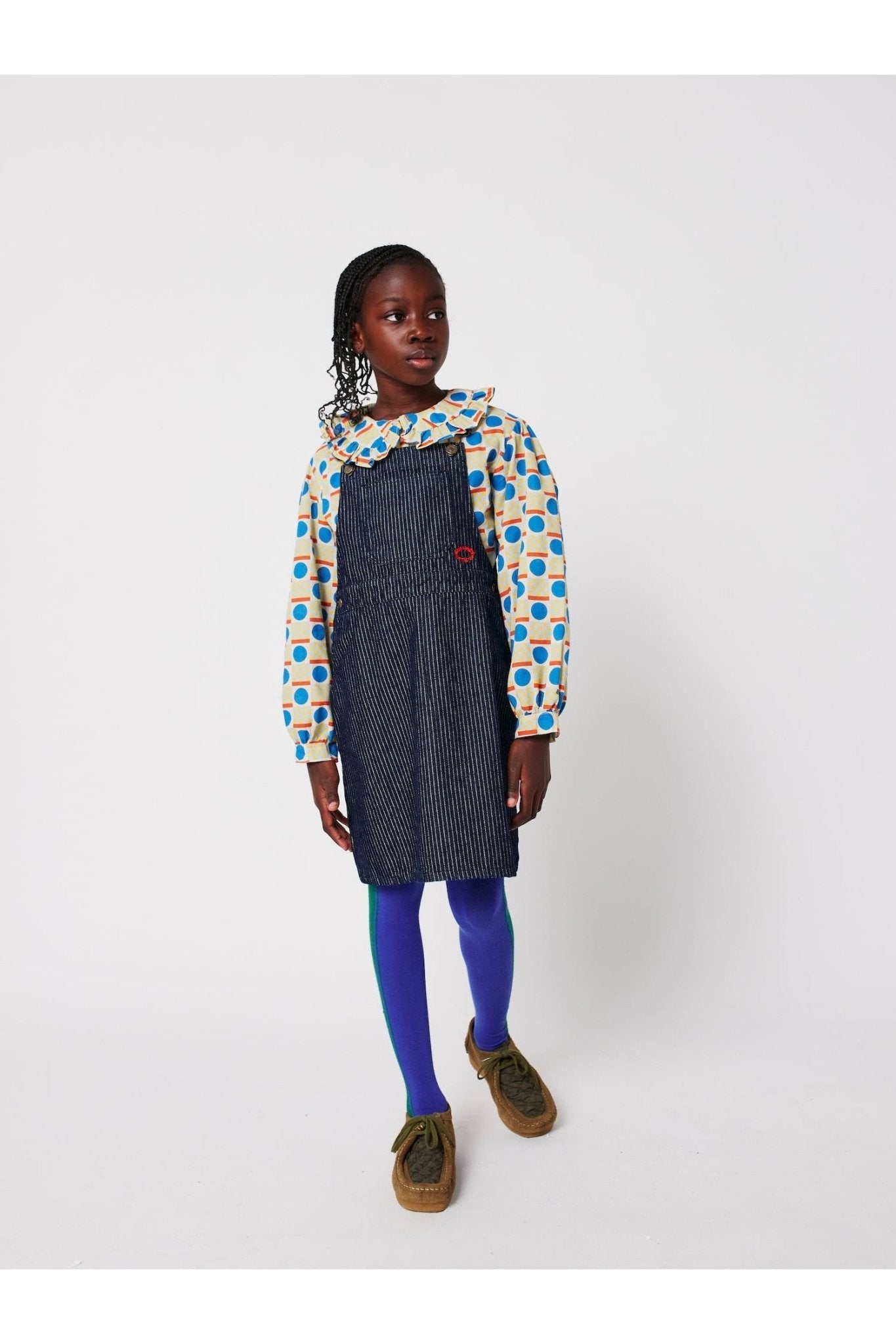 Bobo Choses color block tights Blue van Bobo Choses | Kids Conceptstore Le Fanfare