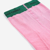 Bobo Choses Color Block Tights - Pink van Bobo Choses | Kids Conceptstore Le Fanfare