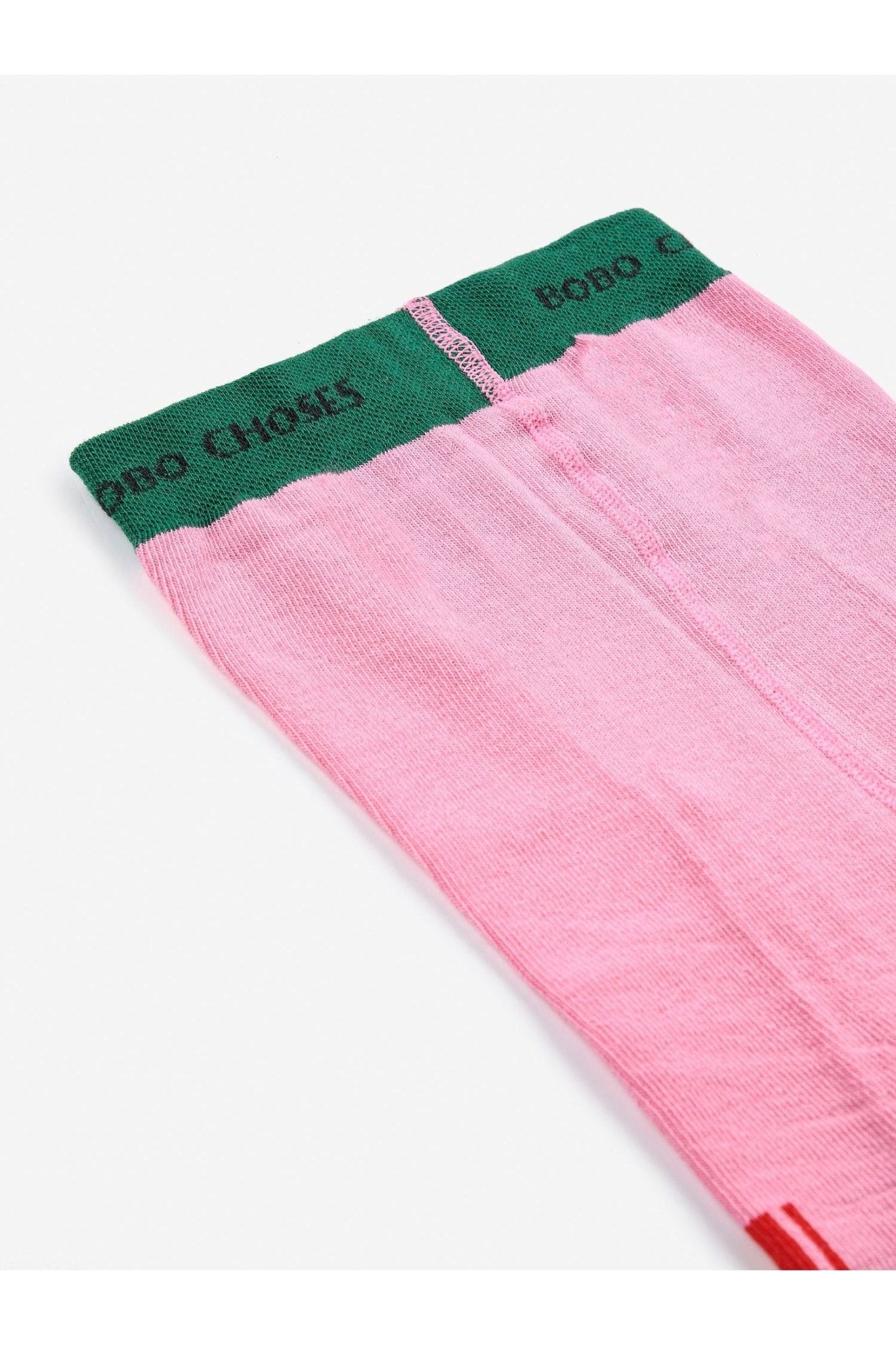 Bobo Choses Color Block Tights - Pink van Bobo Choses | Kids Conceptstore Le Fanfare