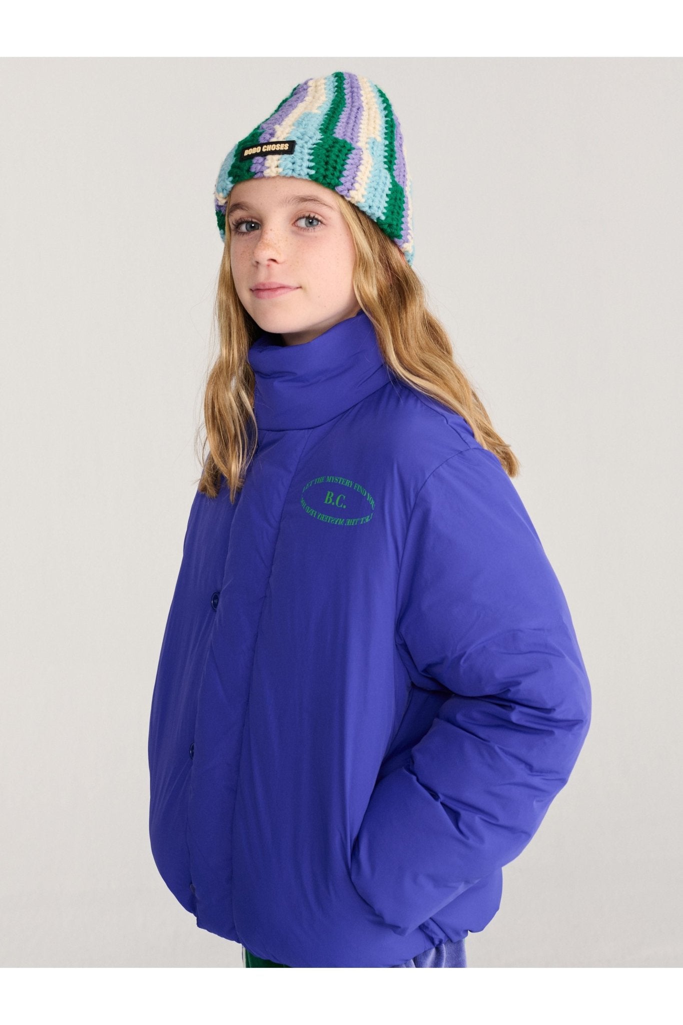 Bobo Choses knitted beanie - Aqua Blue van Bobo Choses | Kids Conceptstore Le Fanfare