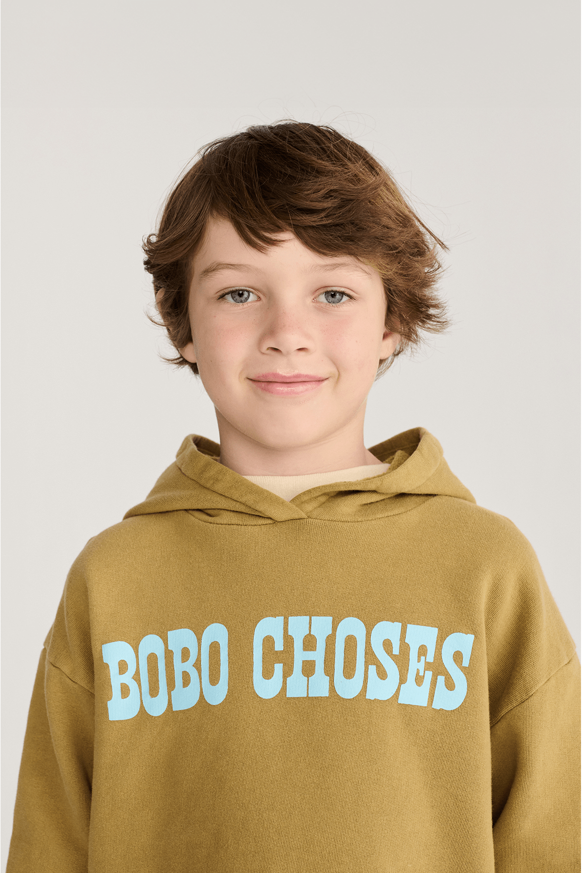 Bobo Choses Pop hoodie - Khaki van Bobo Choses | Kids Conceptstore Le Fanfare