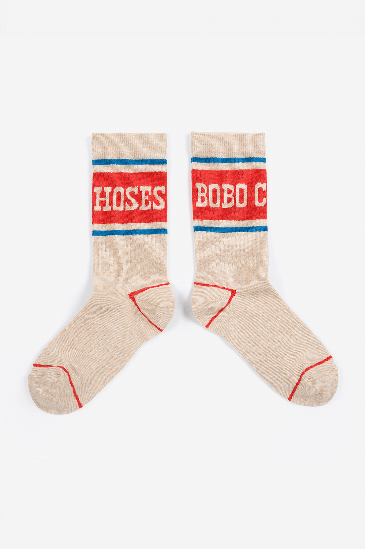Bobo Choses Pop long socks - Beige van Bobo Choses | Kids Conceptstore Le Fanfare