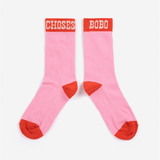 Bobo Choses Pop long socks - Fuchsia van Bobo Choses | Kids Conceptstore Le Fanfare