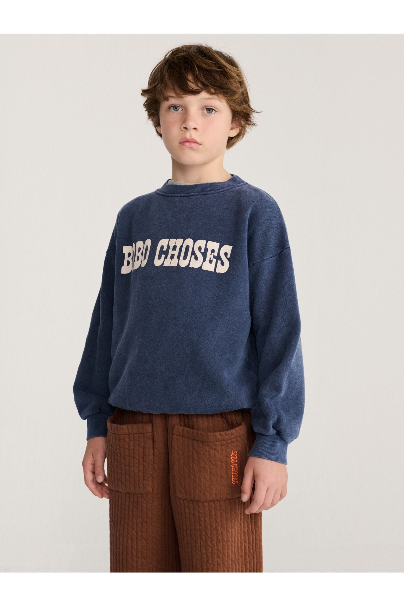 Bobo Choses Pop sweatshirt - Midnight Blue van Bobo Choses | Kids Conceptstore Le Fanfare