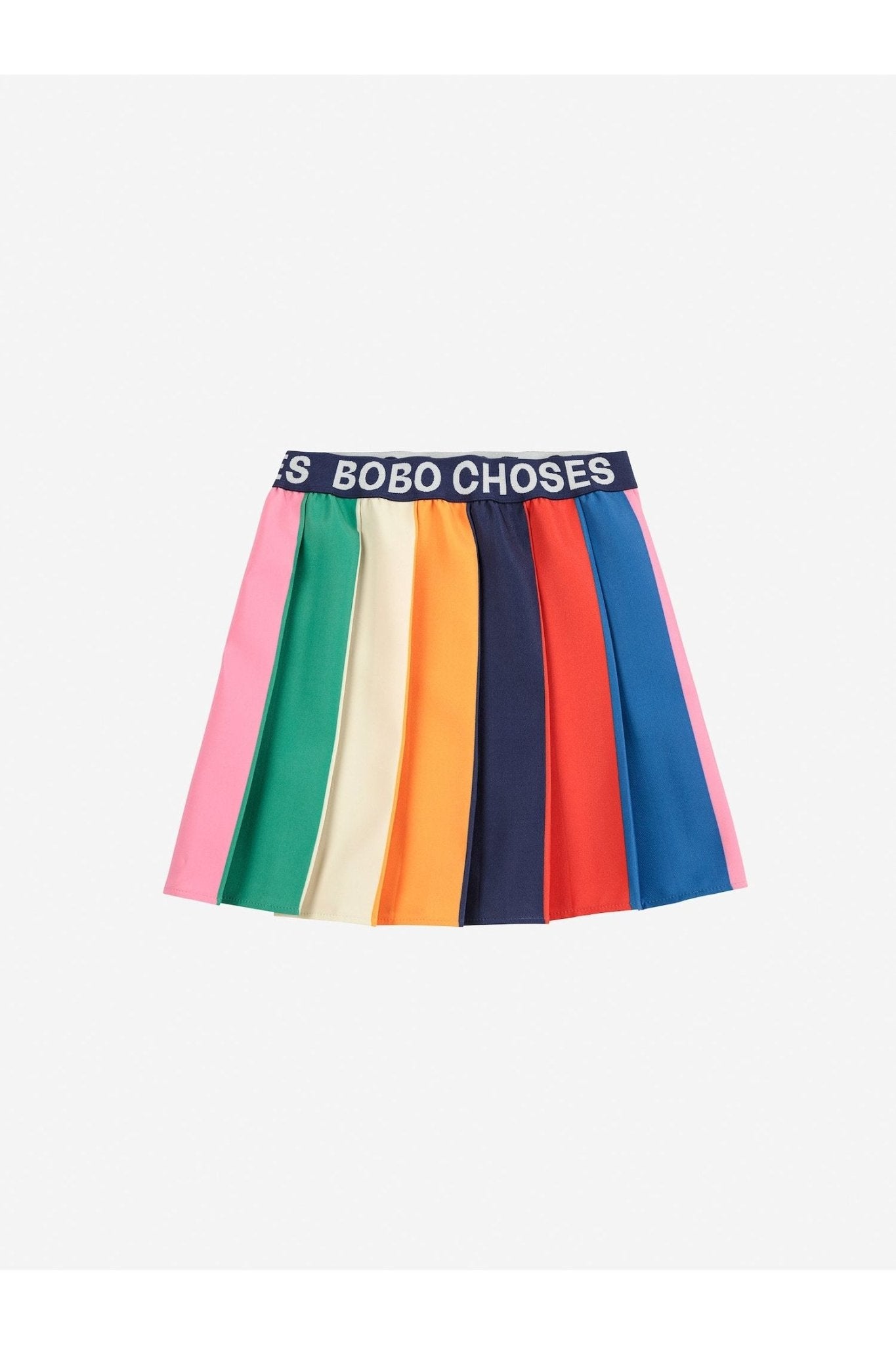 Bobo Color Block Pleated Skirt - Multicolor van Bobo Choses | Kids Conceptstore Le Fanfare