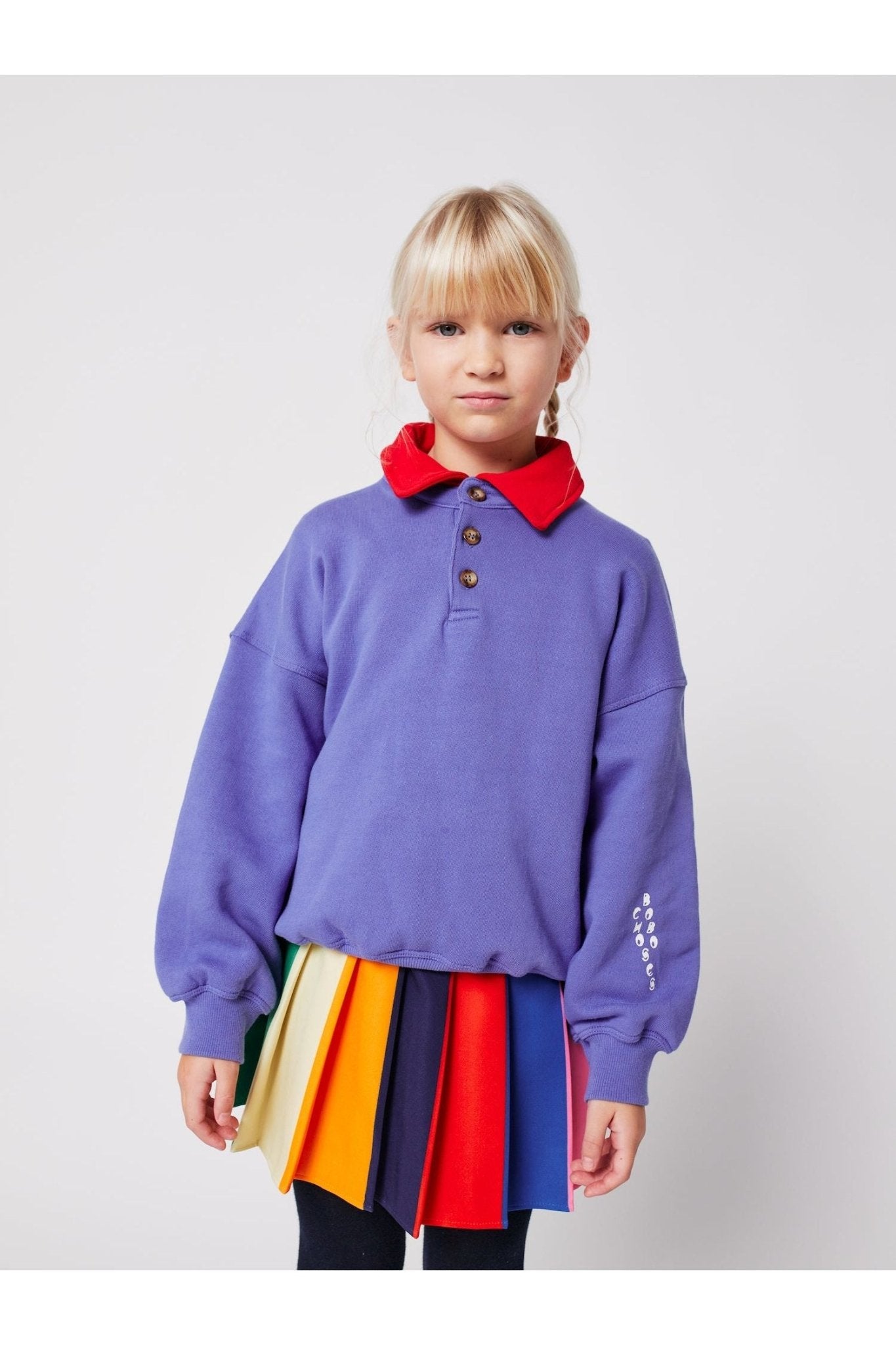 Bobo Color Block Pleated Skirt - Multicolor van Bobo Choses | Kids Conceptstore Le Fanfare