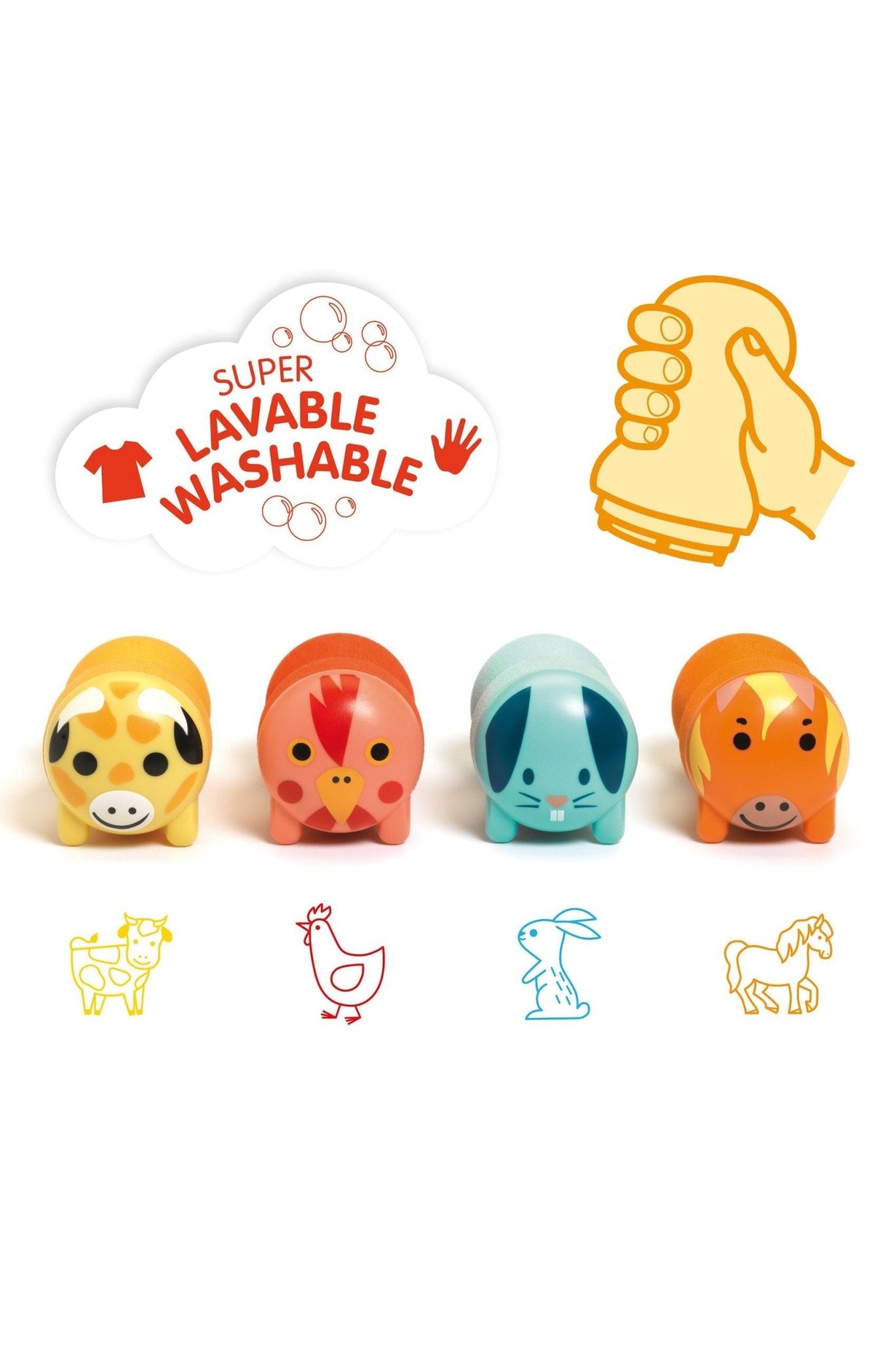 Boerderijdieren - Stempels van Djeco | Kids Conceptstore Le Fanfare